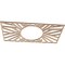 Ekena Millwork Hoover Wood Fretwork Pierced Ceiling Medallion, Alder, 26"W x 13"H x 9 5/8"ID x 1/4"T CMWP26X13X0250HOAL - alternate 3
